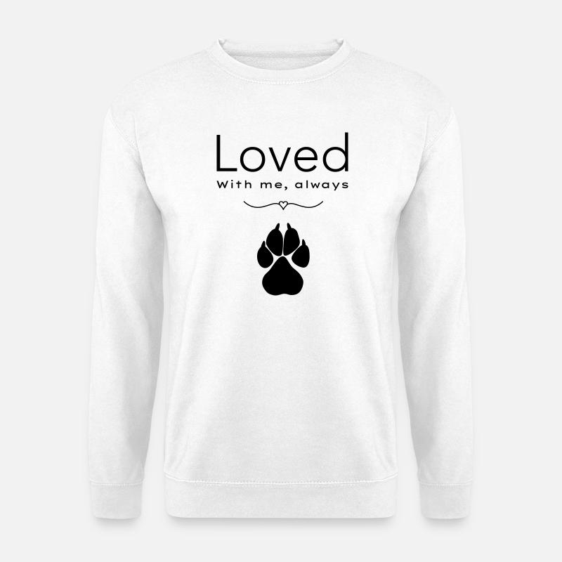 Der Hund liebte ihn - Unisex Pullover - Weiß