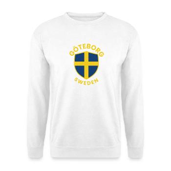 Göteborgs Sköld in schwedischen Farben - Unisex Pullover - Weiß - Vorne