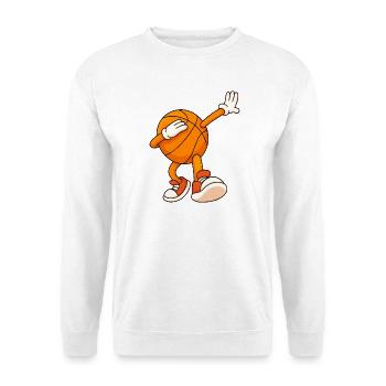 Mascotte de basket-ball : dunks - Sweat-shirt Unisexe - blanc - Devant
