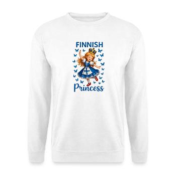 Prinzessin Finnland Blauer Schmetterling - Unisex Pullover - Weiß - Vorne