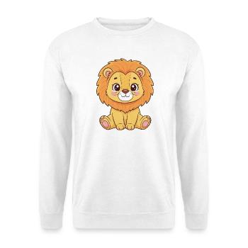 Kuscheliger Löwenbaby Cartoon - Unisex Pullover - Weiß - Vorne