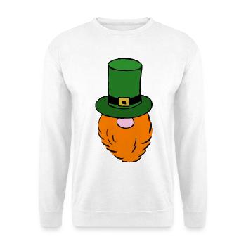 Grüner Leprechaun Hut - Unisex Pullover - Weiß - Vorne