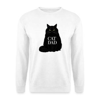 Cat Dad - Design d’illustration de chat noir - Sweat-shirt Unisexe - blanc - Devant