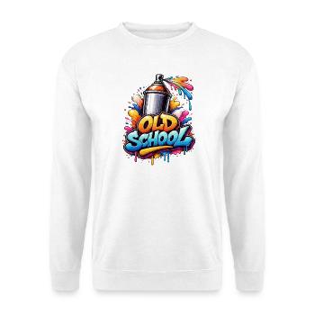 Old School Graffiti Spray Burst - Unisex Pullover - Weiß - Vorne