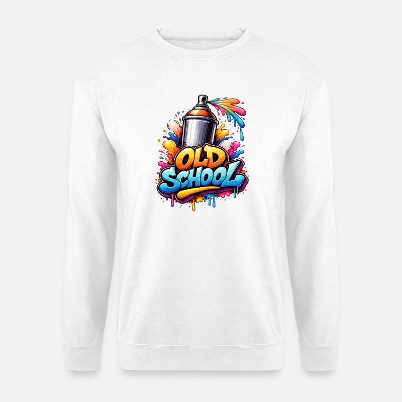 Old School Graffiti Spray Burst - Unisex Pullover - Weiß