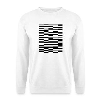 geometric diagonal lines design - Unisex Sweatshirt - white - Front