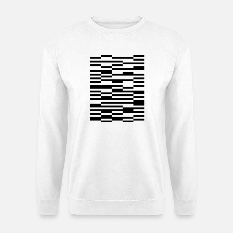 Design geometrischer diagonaler Linien - Unisex Pullover - Weiß