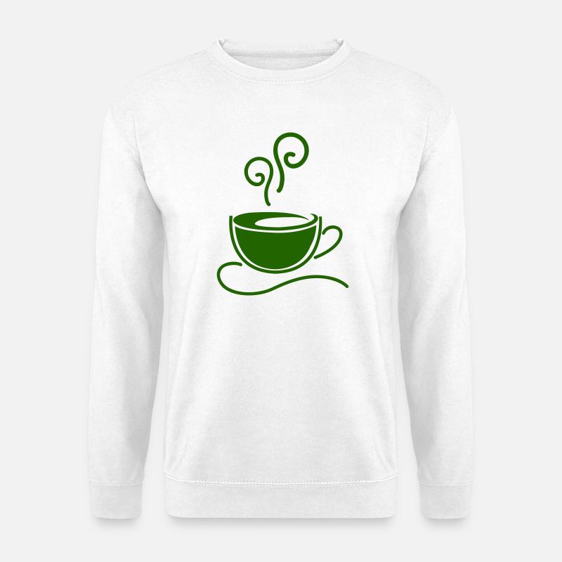 Kaffeetasse Spiralen - Unisex Pullover - Weiß