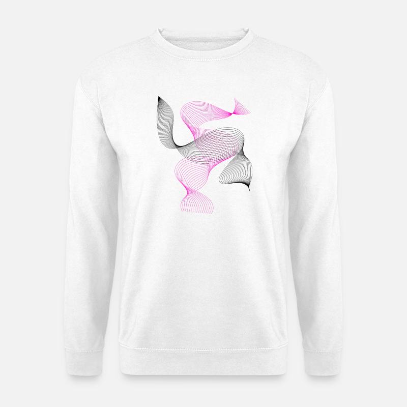 Neon Spiral Pink Abstract - Unisex Sweatshirt - white
