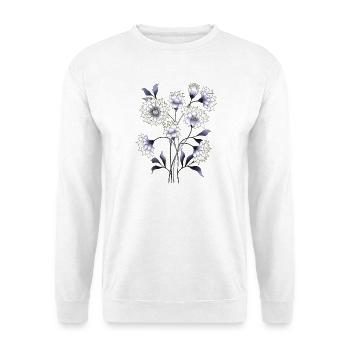 Fleur - Sweat-shirt Unisexe - blanc - Devant