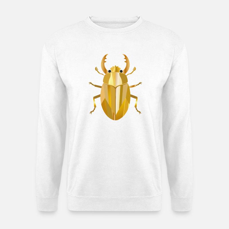 Goldener Scarabäus Symbol Stil - Unisex Pullover - Weiß