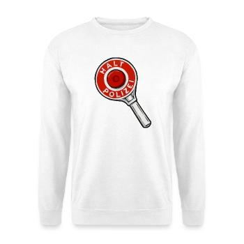 Holding Police Badge Illustration - Unisex Sweatshirt - white - Front