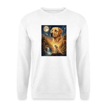 Howling to the Moon Meme Animal Dog Labrador - Unisex Sweatshirt - white - Front
