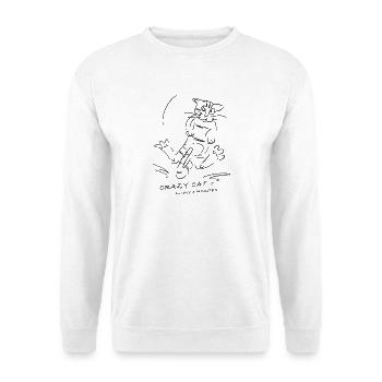 crazy cat - crazy 5 minutes for Helles - Unisex Sweatshirt - white - Front