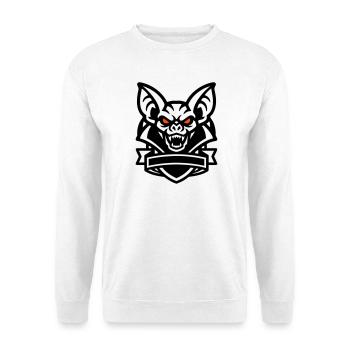 Fledermaus Maskottchen Logo - Unisex Pullover - Weiß - Vorne