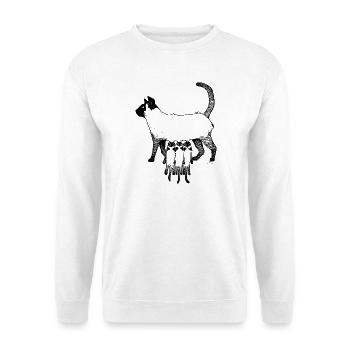 CHAT SIAMES - MAMAN CHAT - Sweat-shirt Unisexe - blanc - Devant