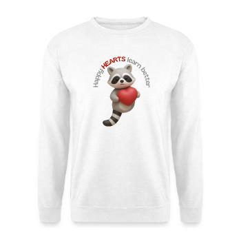 Happy Hearts learn better - Unisex Pullover - Weiß - Vorne