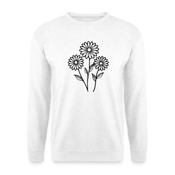 Gänseblümchen - Unisex Pullover - Weiß - Vorne