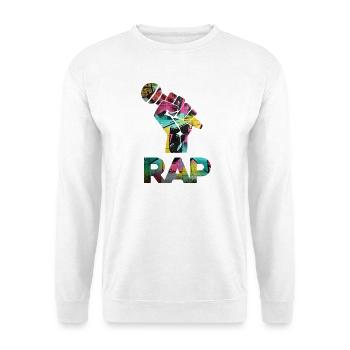 RAP Graffiti Fist Mosaic - Unisex Sweatshirt - white - Front
