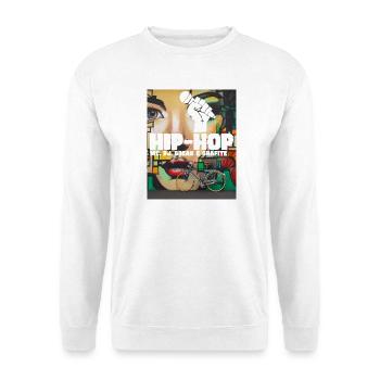 Hip Hop Graffiti Portrait with Bicycle - Unisex Sweatshirt - white - Front