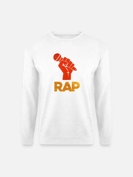 Vivid Rap Mikrofonfaust - Unisex Pullover - Weiß