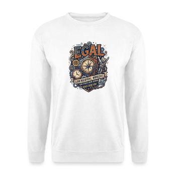 Egal Kompass Lebensgefühl - Unisex Pullover - Weiß - Vorne