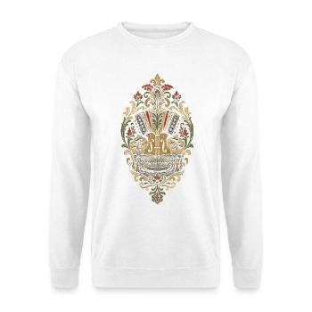 Cajun Kultur - Unisex Pullover - Weiß - Vorne - Alina (178cm) & Michal (187cm)