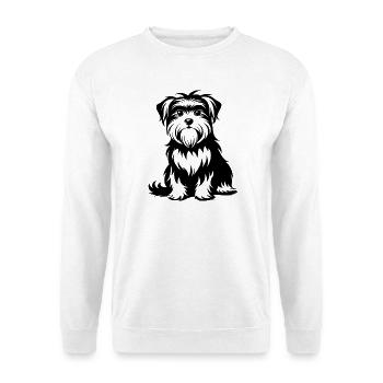 Malteser Hundesitting - Unisex Pullover - Weiß - Vorne - Alina (178cm) & Michal (187cm)