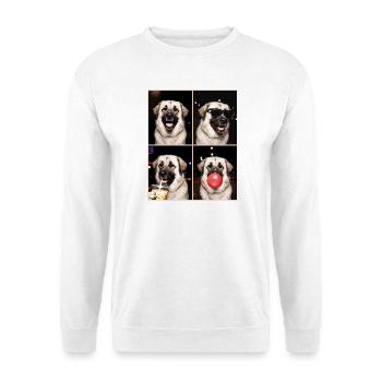 Hunde Kangal Hund - Unisex Pullover - Weiß - Vorne - Alina (178cm) & Michal (187cm)