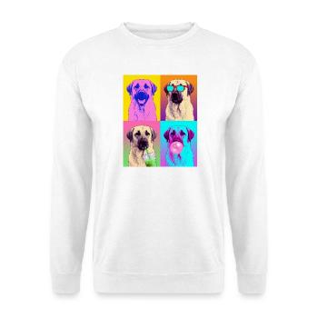 Hunde Kangal Hund - Unisex Pullover - Weiß - Vorne - Alina (178cm) & Michal (187cm)