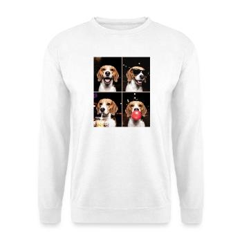 Hunde Beagle Hund - Unisex Pullover - Weiß - Vorne - Alina (178cm) & Michal (187cm)
