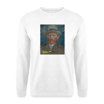 Selbstporträt-_Vincent_van_Gogh-_1887 - Unisex Pullover - Weiß - Vorne - Alina (178cm) & Michal (187cm)