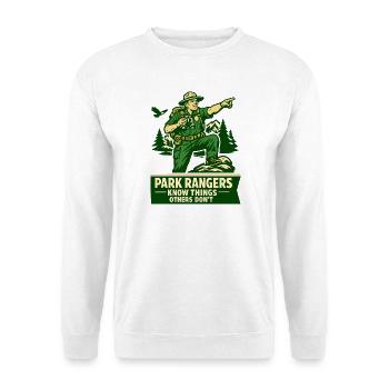 Ranger Wissen Dinge Andere Nicht Spruch - Unisex Pullover - Weiß - Vorne - Alina (178cm) & Michal (187cm)