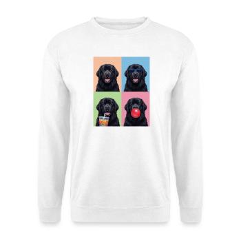 Hunde Neufundländer Hund - Unisex Pullover - Weiß - Vorne - Alina (178cm) & Michal (187cm)