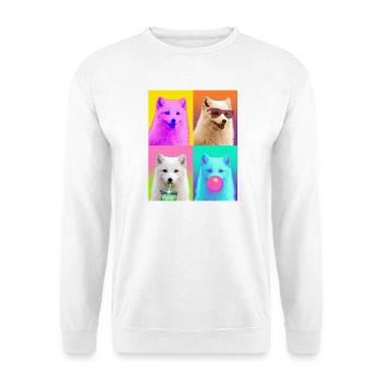 Polarfüchse Polarfuchs - Unisex Pullover - Weiß - Vorne - Alina (178cm) & Michal (187cm)