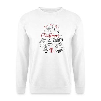 Christmas Party - Unisex Pullover - Weiß - Vorne - Alina (178cm) & Michal (187cm)