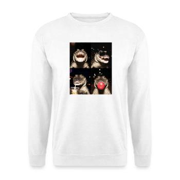 Krokodile Krokodil - Unisex Pullover - Weiß - Vorne - Alina (178cm) & Michal (187cm)
