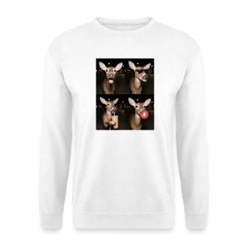 Rehe Reh - Unisex Pullover - Weiß - Vorne - Alina (178cm) & Michal (187cm)