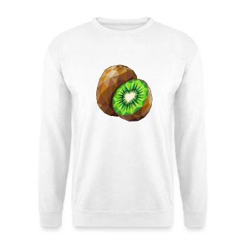 Poly Kiwi - Unisex Pullover - Weiß - Vorne - Alina (178cm) & Michal (187cm)