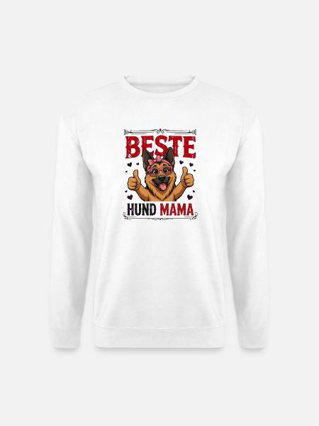 Beste Hund Mama Deutscher Schäferhund Geschenk - Unisex Pullover - Weiß