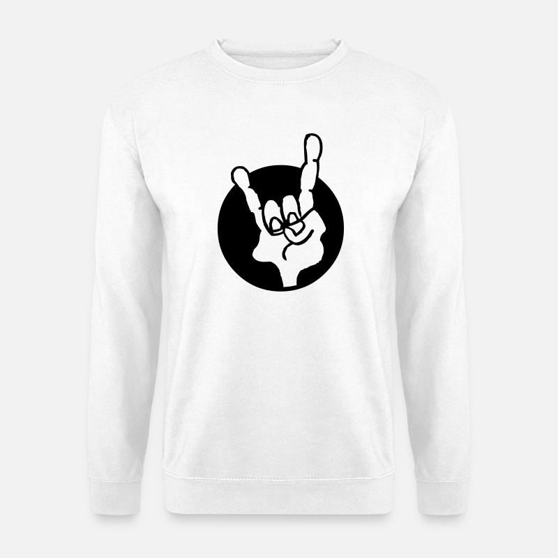Hand rock - Unisex Pullover - Weiß