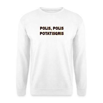 Police Police Boule de Patate Typographie - Sweat-shirt Unisexe - blanc - Devant