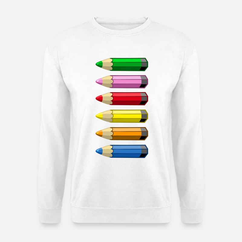 Crayons de couleurs - Sweat-shirt Unisexe - blanc