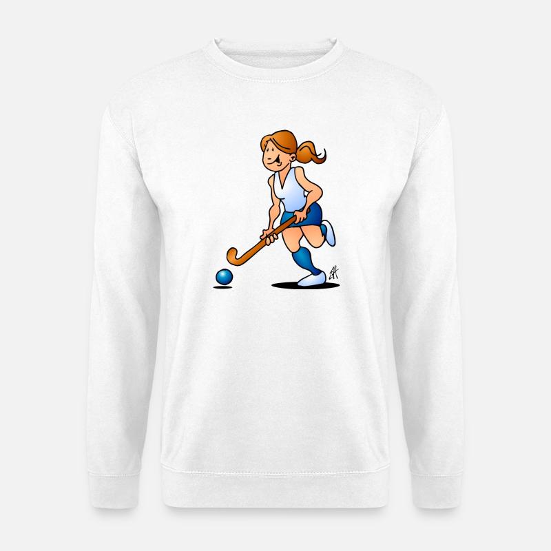 Feldhockey-Mädchen - Unisex Pullover - Weiß