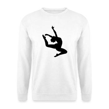 Springen Mädchen - Unisex Pullover - Weiß - Vorne