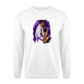saxo - Sweat-shirt Unisexe - blanc - Devant