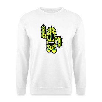 kaktus comic natur - Unisex Pullover - Weiß - Vorne