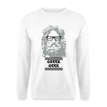 Greek Geek - Unisex Pullover - Weiß - Vorne