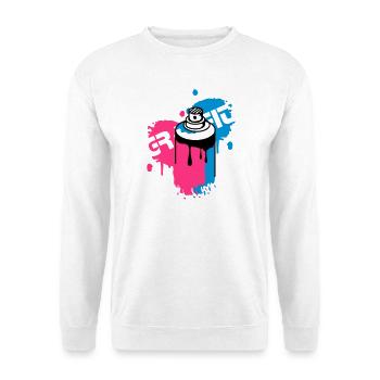 graffiti bombe aérosol - Sweat-shirt Unisexe - blanc - Devant