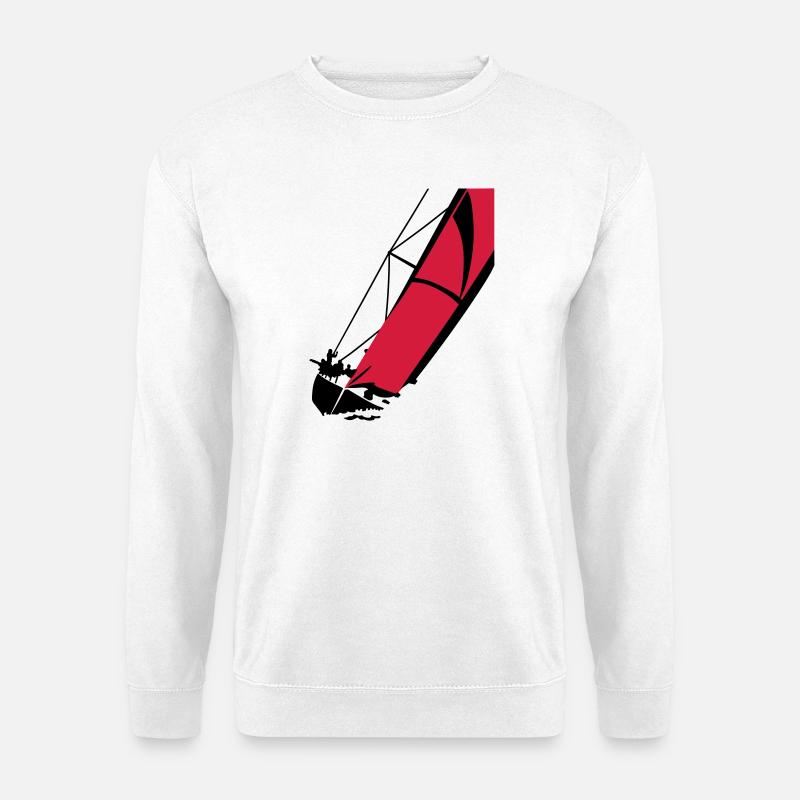 Segelboot - Unisex Pullover - Weiß